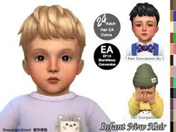 Infant Short Messy Hair - Files - The Sims 4 Create a Sim - CurseForge