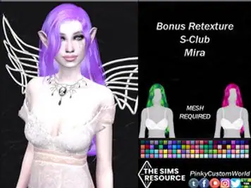 Bonus Retexture of Mira hair by S-Club