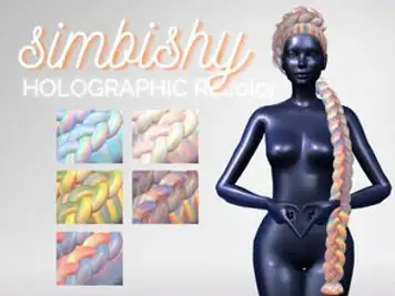 Holographic Rainbow Hair | Recolor of JAKEA Anaconda Hair