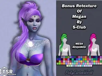 Bonus Retexture of Megan hair by S-Club