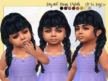 Long Messy Pigtails - Toddler