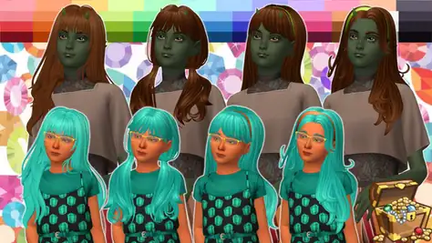 4 LamaLama hairs & Waterlily conversions in JewlRyBox & Puppy Crow!