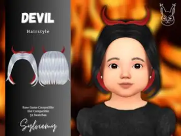 Devil Hairstyle (Toddler)