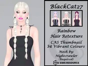 Nightcrawler Rainbow Hair Retexture (MESH NEEDED)