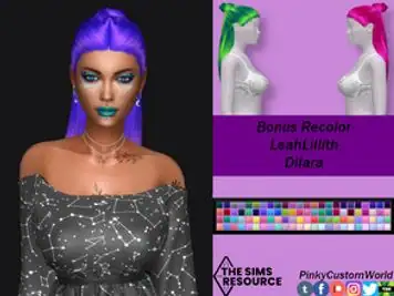 Bonus Retexture of Dilara hair by LeahLillith