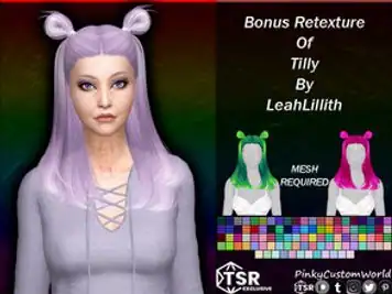 Bonus Retexture of Tilly hair by LeahLillith