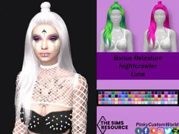 Bonus Retexture of Luna hair by Nightcrawler