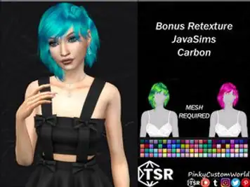 Bonus Retexture of Carbon hair by JavaSims