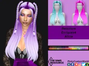 Retexture of Alicia hair by Enriques4