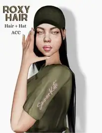 Roxy's Elegance (Black Hair & Hat  Combo Pack) #Hair #Hats