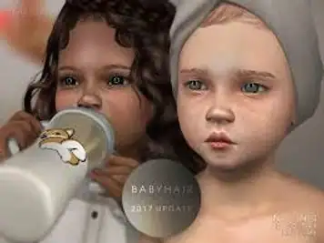 The Sims Resource: Babyhair N1 - N4 by Daerilia - Sims 4 Hairs