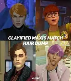 Clayified Maxis Match Hair Dump at EFFIE - The Sims 4 Catalog