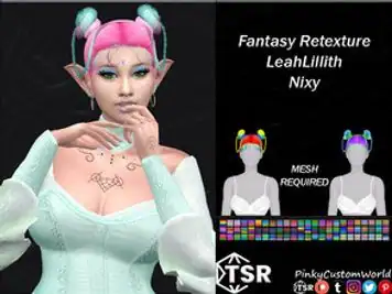 Fantasy Retexture of Nixy hair by LeahLillith