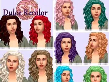 Curly Recolor- Cats and Dogs-Dulce Palette
