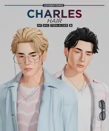 Charles Semi Messy Slicked Back Hair [MM]
