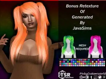 Bonus Retexture of Generated hair by JavaSims