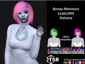 Bonus Retexture of Katuma hair by LeahLillith