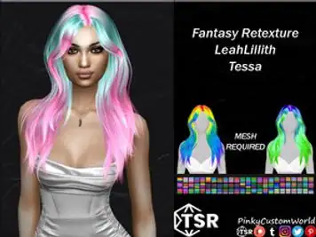 Fantasy Retexture of Tessa hair by LeahLillith