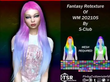 Fantasy Retexture of WM202105 hair by S-Club
