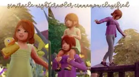 does anyone here has cinnamon hair clayified (toddler & child) by  amelylina? : r/thesimscc