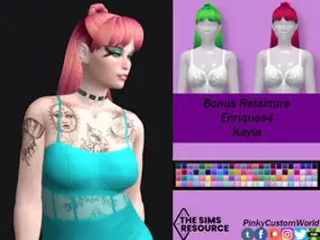 Bonus Retexture of Kayla hair by Enriques4