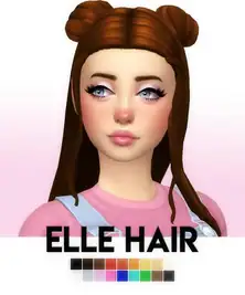 Space Buns Hair Add-On: BGC, All LODs, Hat Compatible with Custom Thumbnail