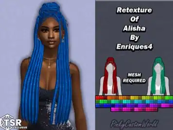 Retexture of Alisha hair by Enriques4