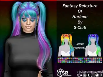 Fantasy Retexture of Harleen hair by S-Club