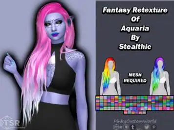 Fantasy Retexture of Aquaria hair by Stealthic