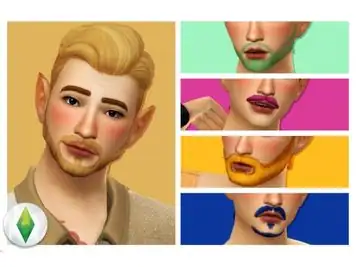 "Beard Symphony: NoodlesCC's Base Game Facial Hair (Sorbets & Elderberries Remix)" #ElderCC #AlphaHair #AlphaCC