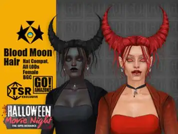 (Halloween Movie Night) Blood Moon Hair