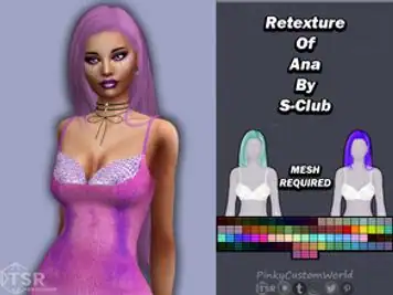 Retexture of Ana hair by S-Club