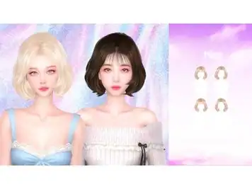 GreenTeaHoneyKiss - Max 14 Hairstyle  (Unique Green Hair Design)
