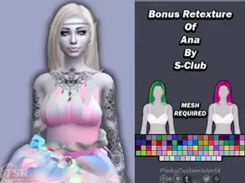 Bonus Retexture of Ana hair by S-Club