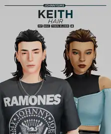 Pushed Back Mullet Hairstyle