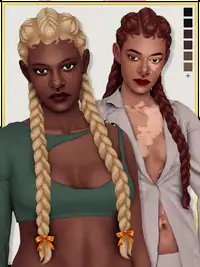 FELIZITA (hair set) | TS4 female hair (in 4 versions) + accessory bows + edges