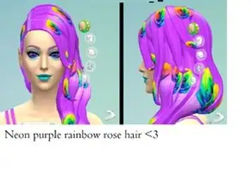 Neon Purple Rainbow Rose Hair!