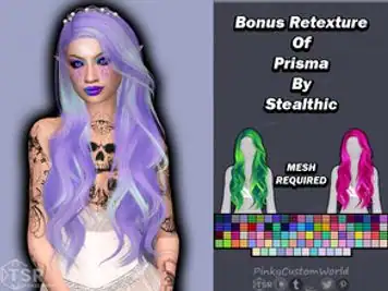 Bonus Retexture of Prisma hair by Stealthic