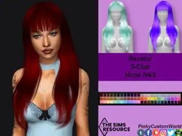 Retexture of Hime N43 hair by S-Club