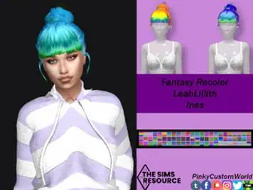 Fantasy Retexture of Ines hair by LeahLillith