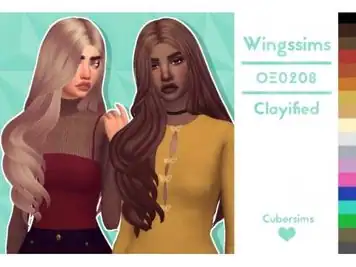 FlutterStyle Flair: Wingssims OE0208 Clayified (Elegant Accessories & Luscious Long Alpha Hair)
