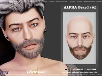 Alpha Beard #01 by Lynxsimz: Facial Hair & Beards