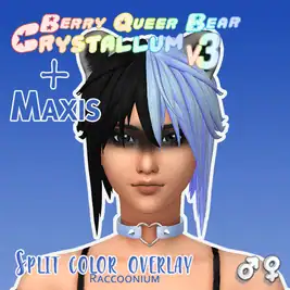 Split Hair Overlay V2 by Raccoonium: Hairstyles for All Genders