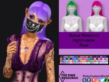 Bonus Retexture of Rose hair by Nightcrawler