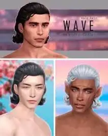 WCIF Slicked-Back Wavy/Curly Male Mullet-ish Hair For TS4 That Are NOT  MaxisMatch? Can't find any good alpha hairs like that. : r/thesimscc