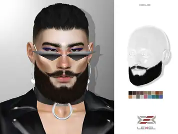 3DDD Beard Set by LEXEL: Hairstyles and Sets for Men
