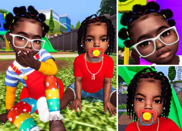 Puffy & Curly Black Hair For Toddlers [MM]