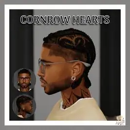 Cornrow Heart Designs by Khadijah551: Hairstyles for Men with Afro Hair