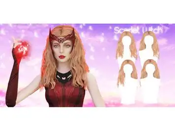 GreenteaHoney's Enchantment: Scarlet Witch-Inspired Green Tresses (#GreenHair, #LongHair, #AlphaCC)