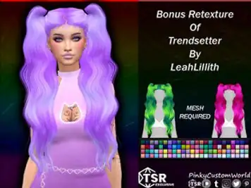 Bonus Retexture of Trendsetter hair by LeahLillith
